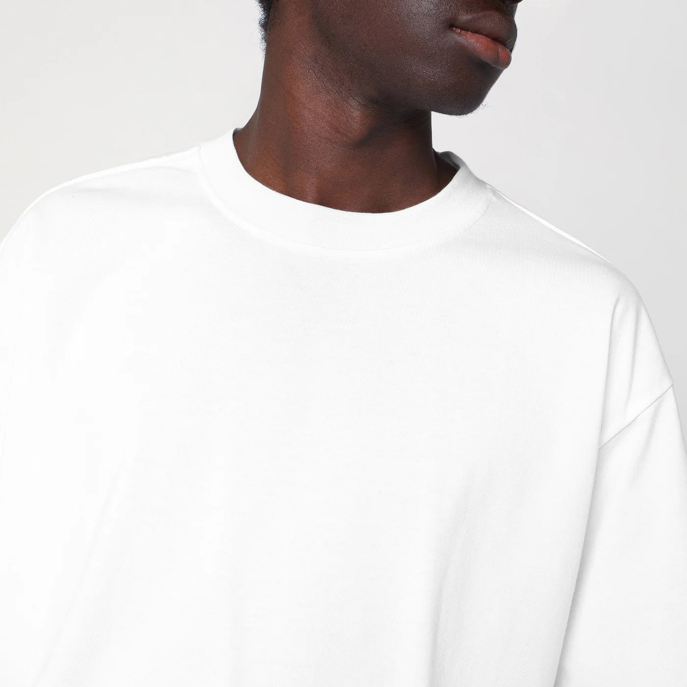 Séfr White cotton crew-neck T-shirt