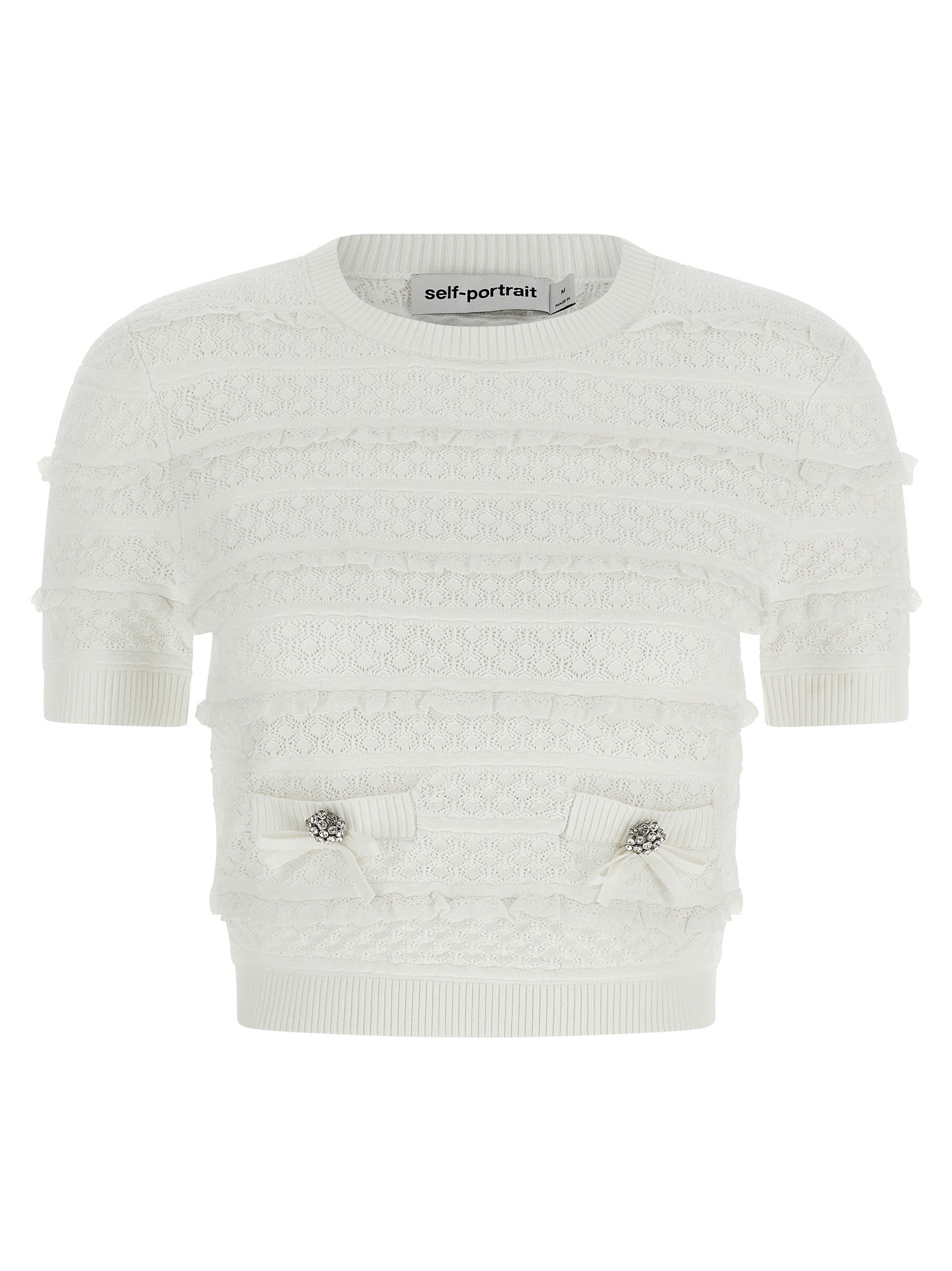 Self-Portrait Pointelle Knit Top
