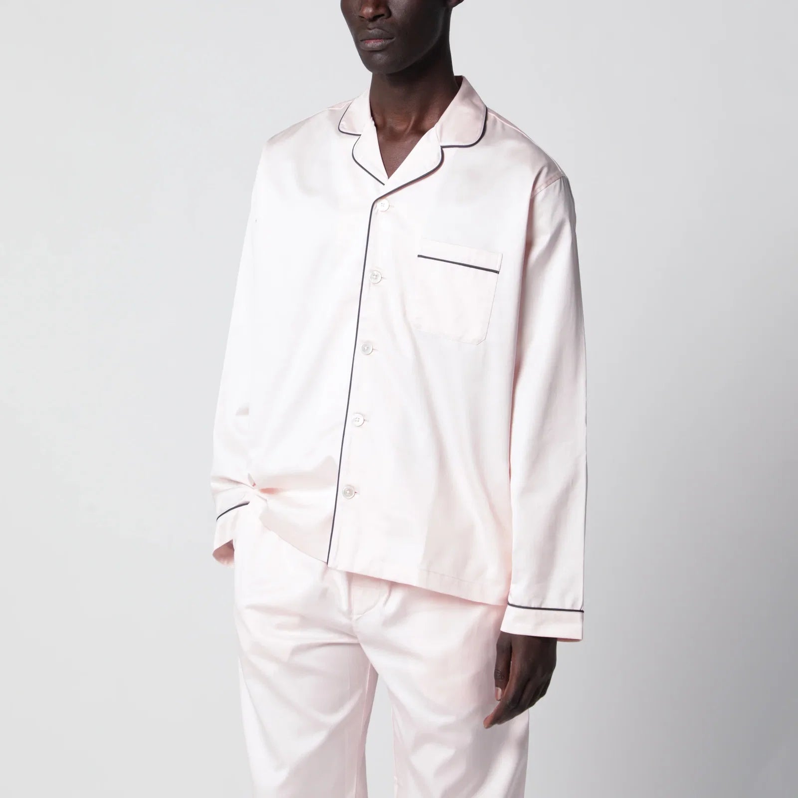 Tekla Light pink pajama shirt