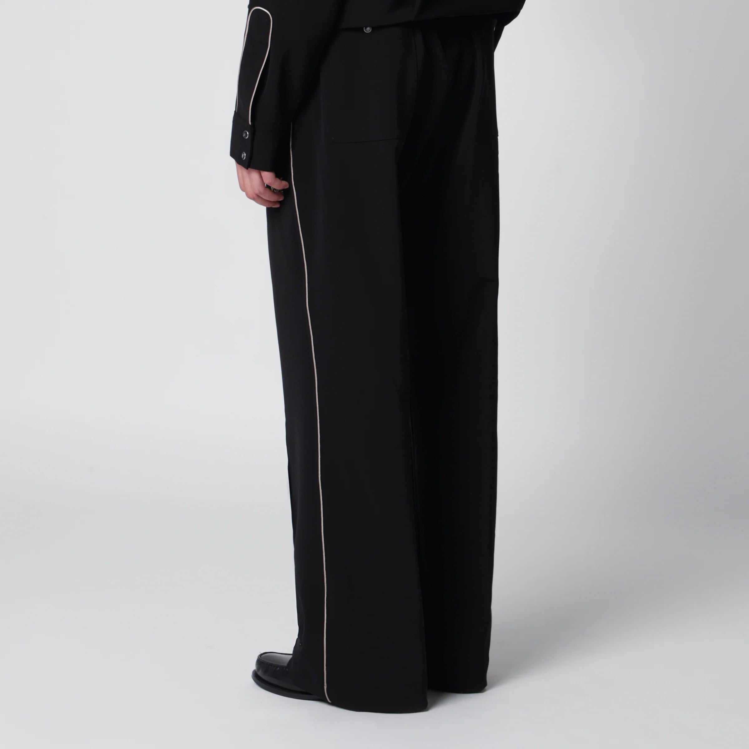 Needles Polyester Piping Cowboy Pants in Black