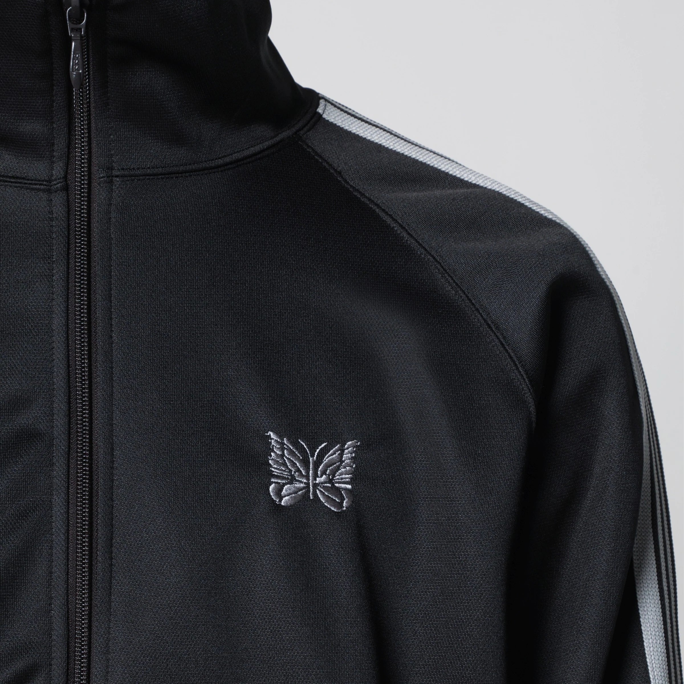 Needles Jacquard polyester track jacket in charcoal