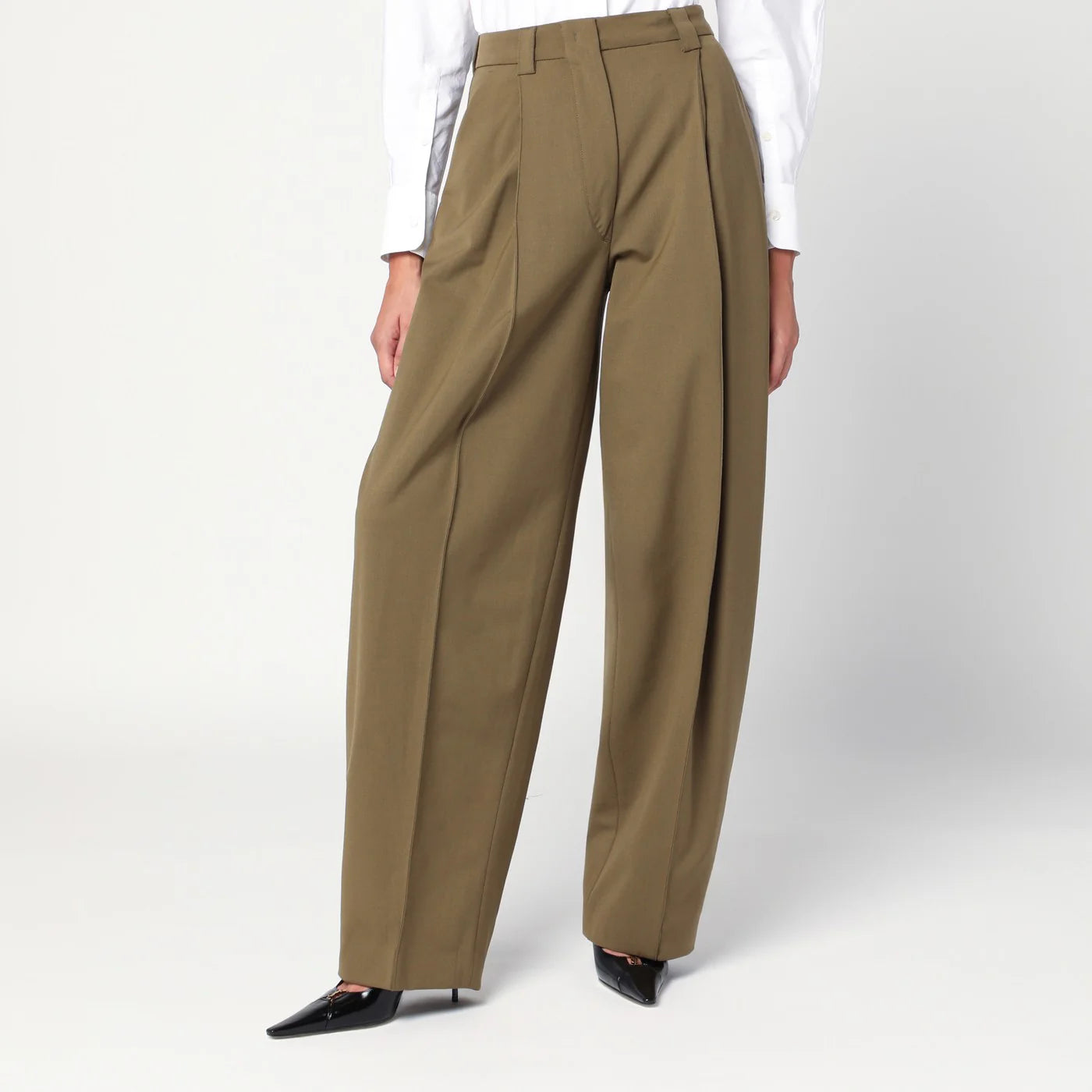 TheLatest Taupe wool blend trousers