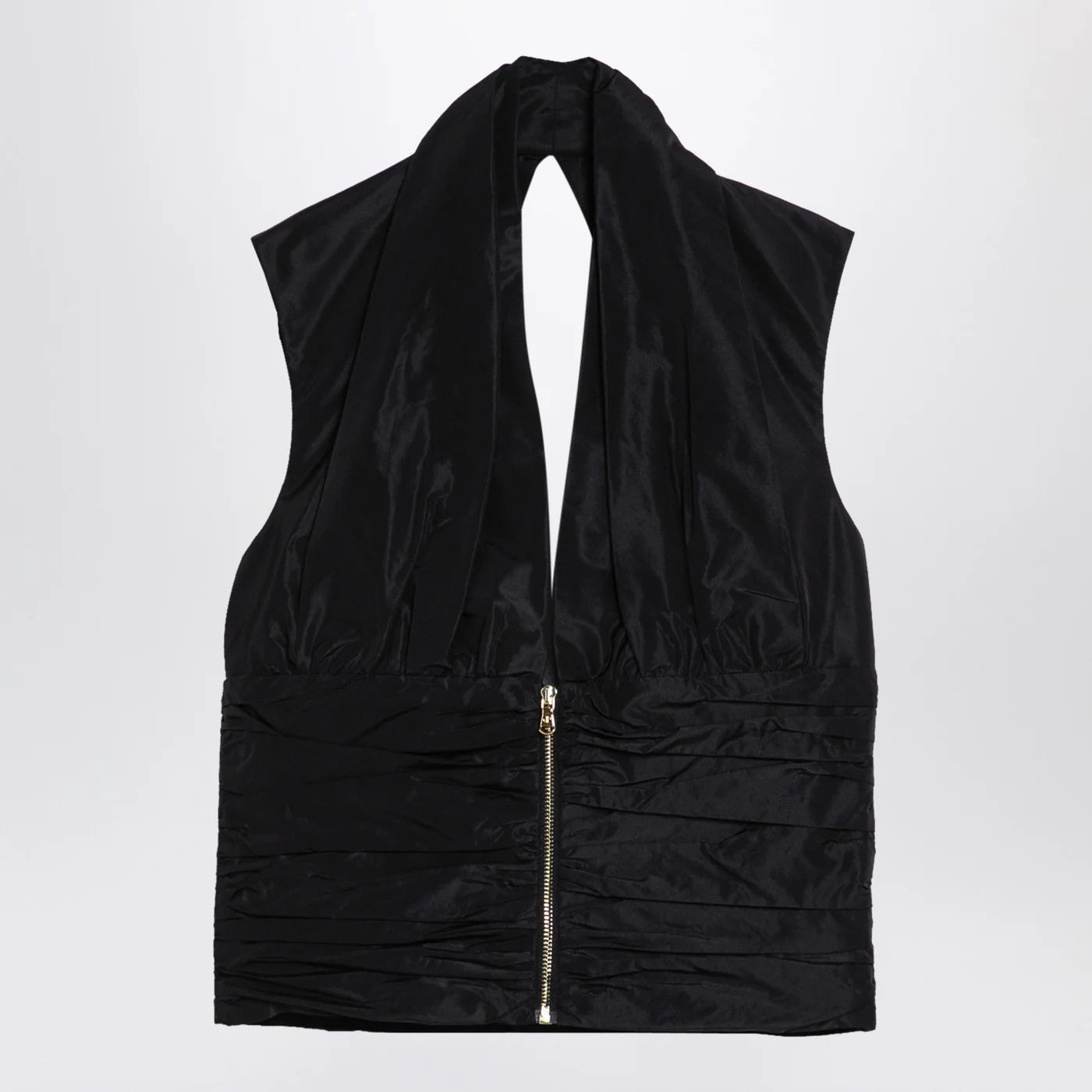 Patou Black zipped waistcoat