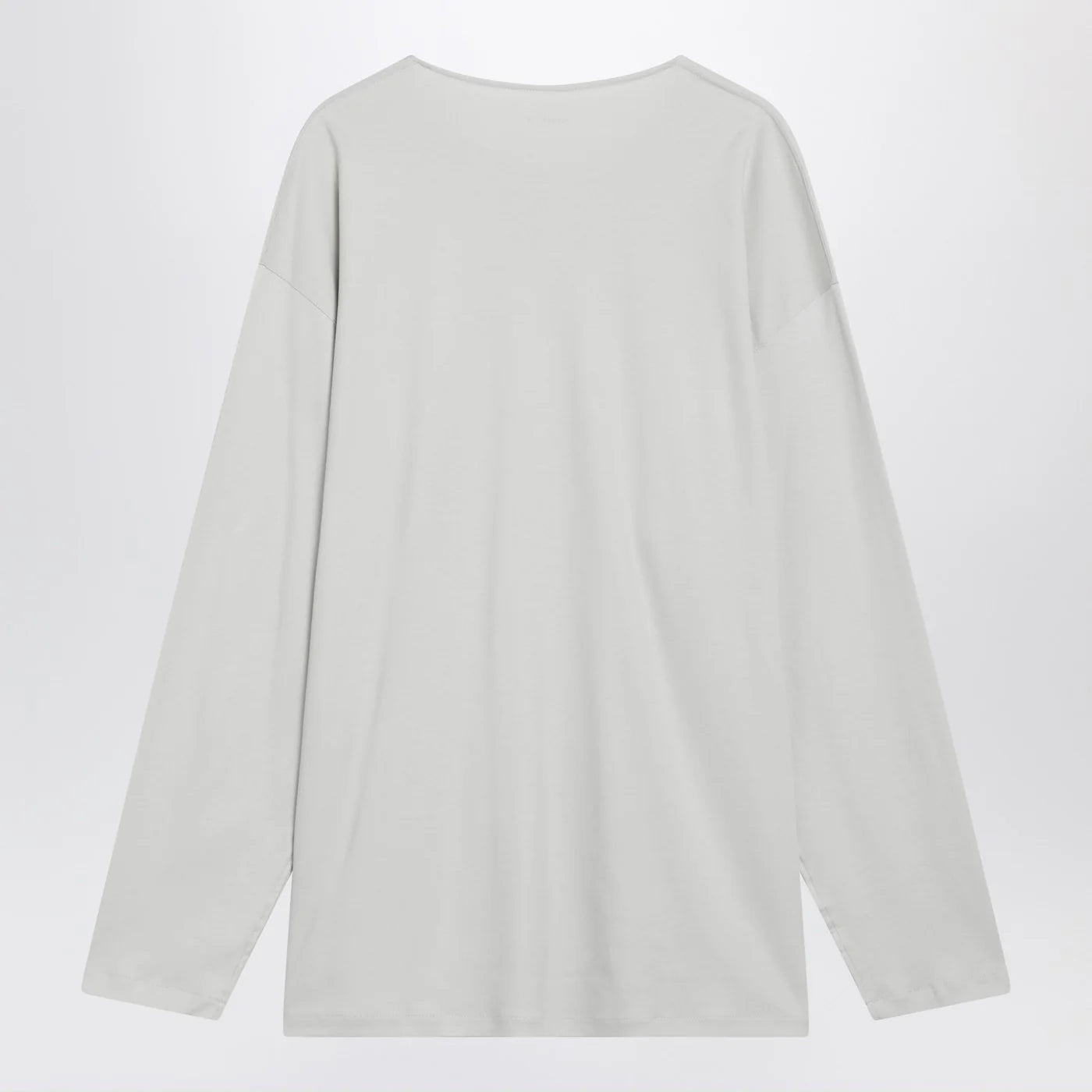 LEMAIRE Chalk-colored cotton and silk interlock T-shirt