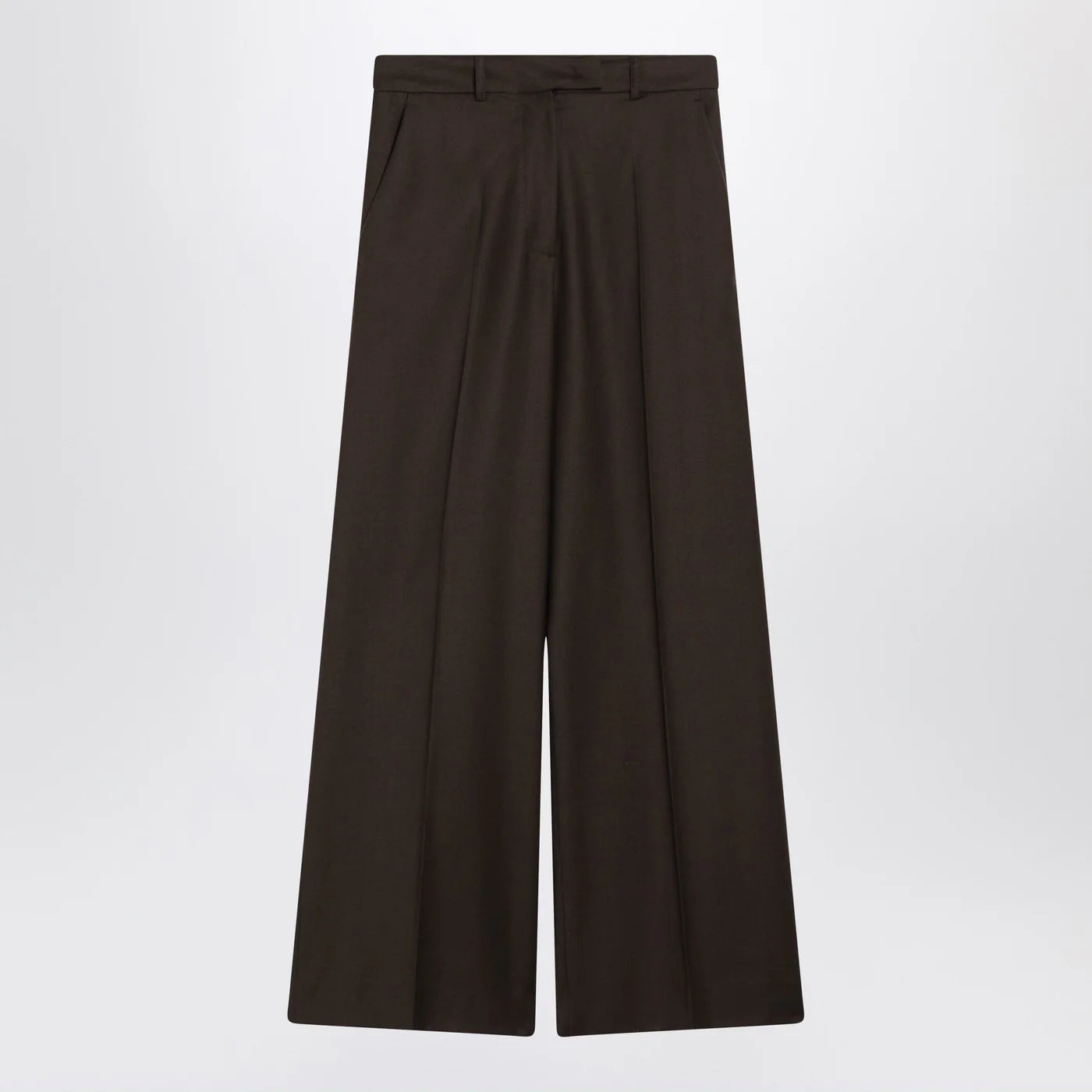 The Frankie Shop Brown Brickell flannel trousers