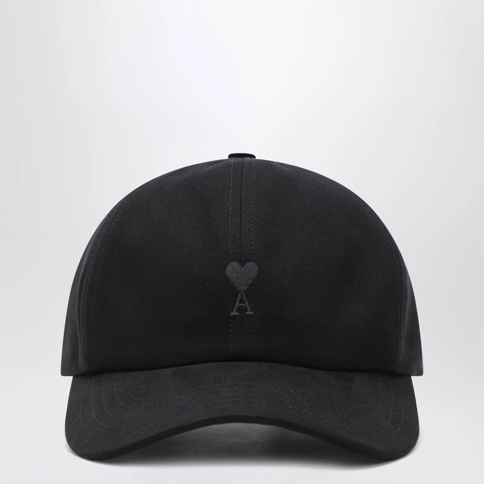 Ami Paris Black Ami De Coeur baseball cap