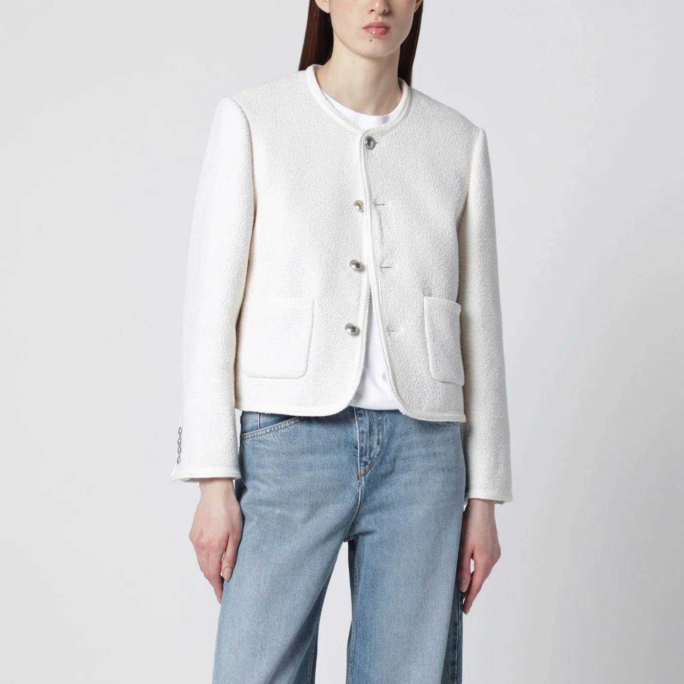 Dunst Cream bouclé tweed jacket