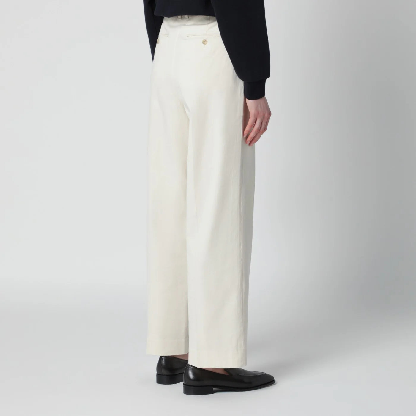 Dunst Ivory double-pleat trousers in cotton blend