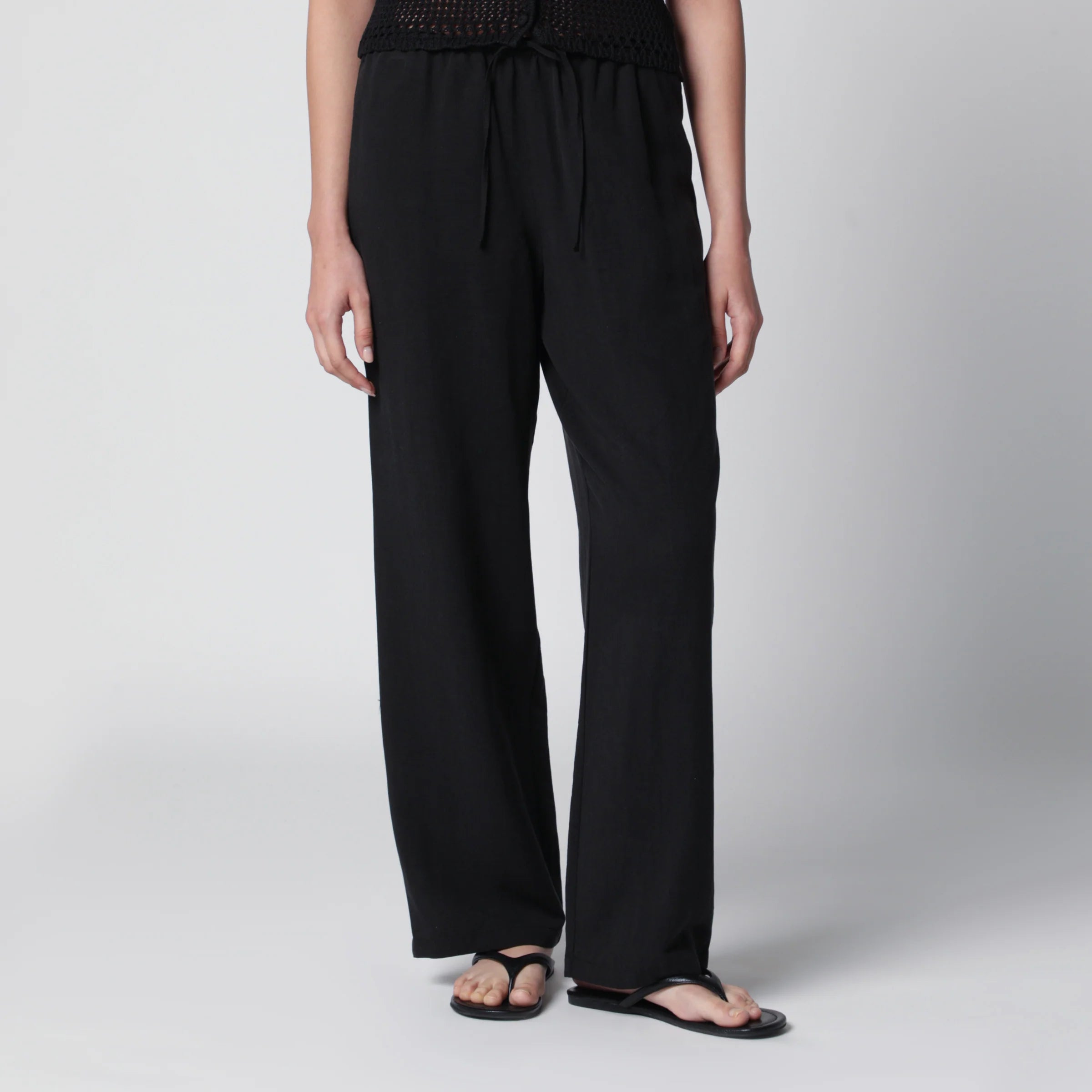 Dunst Black rayon trousers