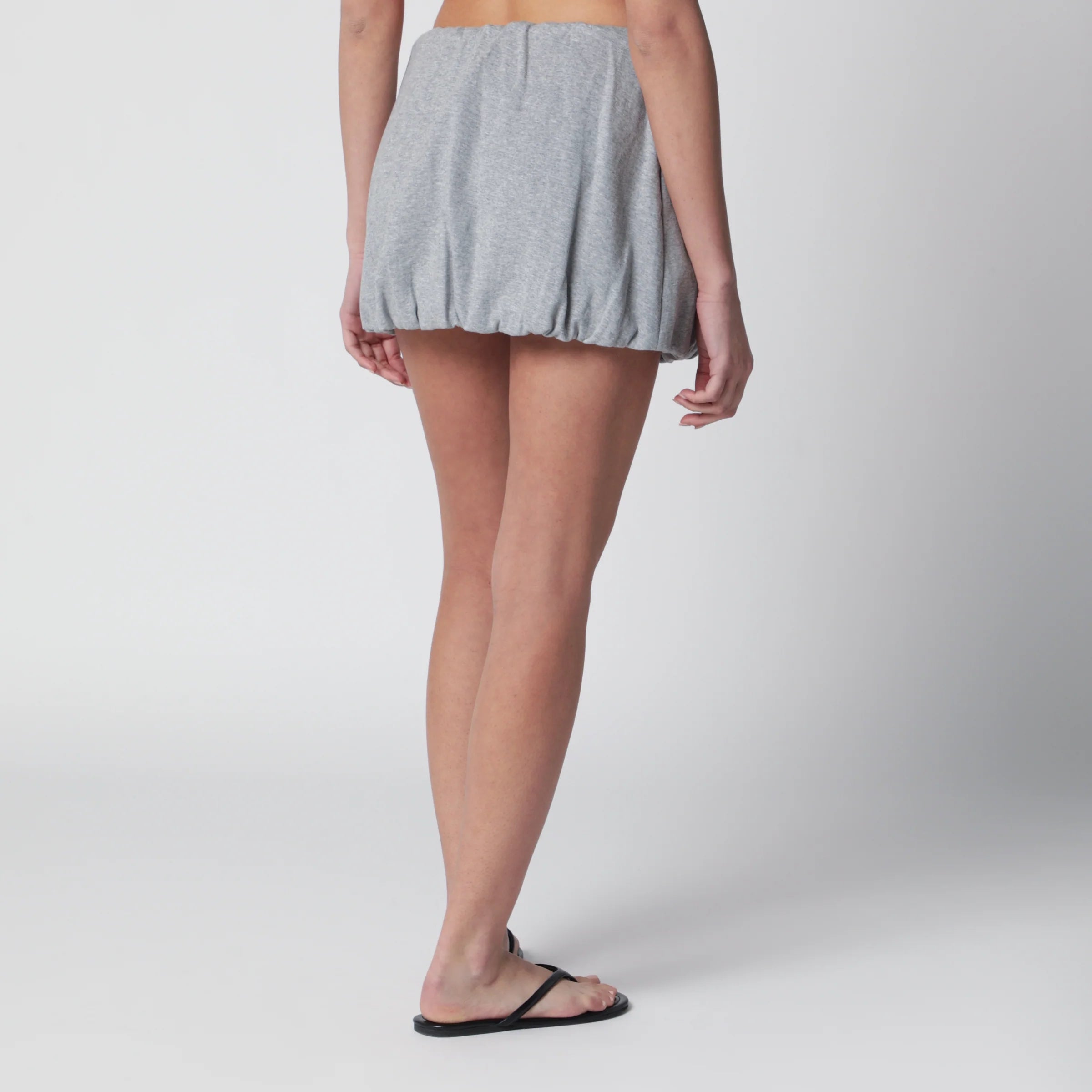 Dunst Grey mélange voluminous mini skirt