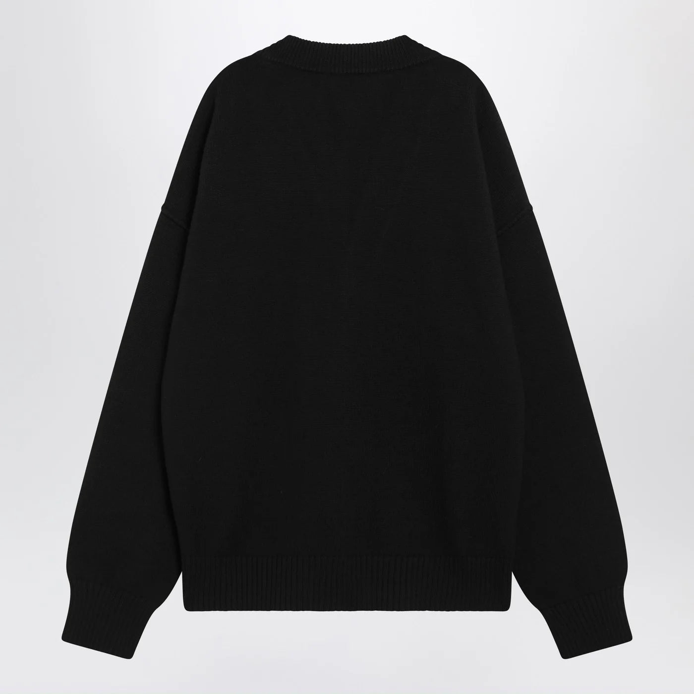 Ami Paris Black wool Ami De Coeur cardigan