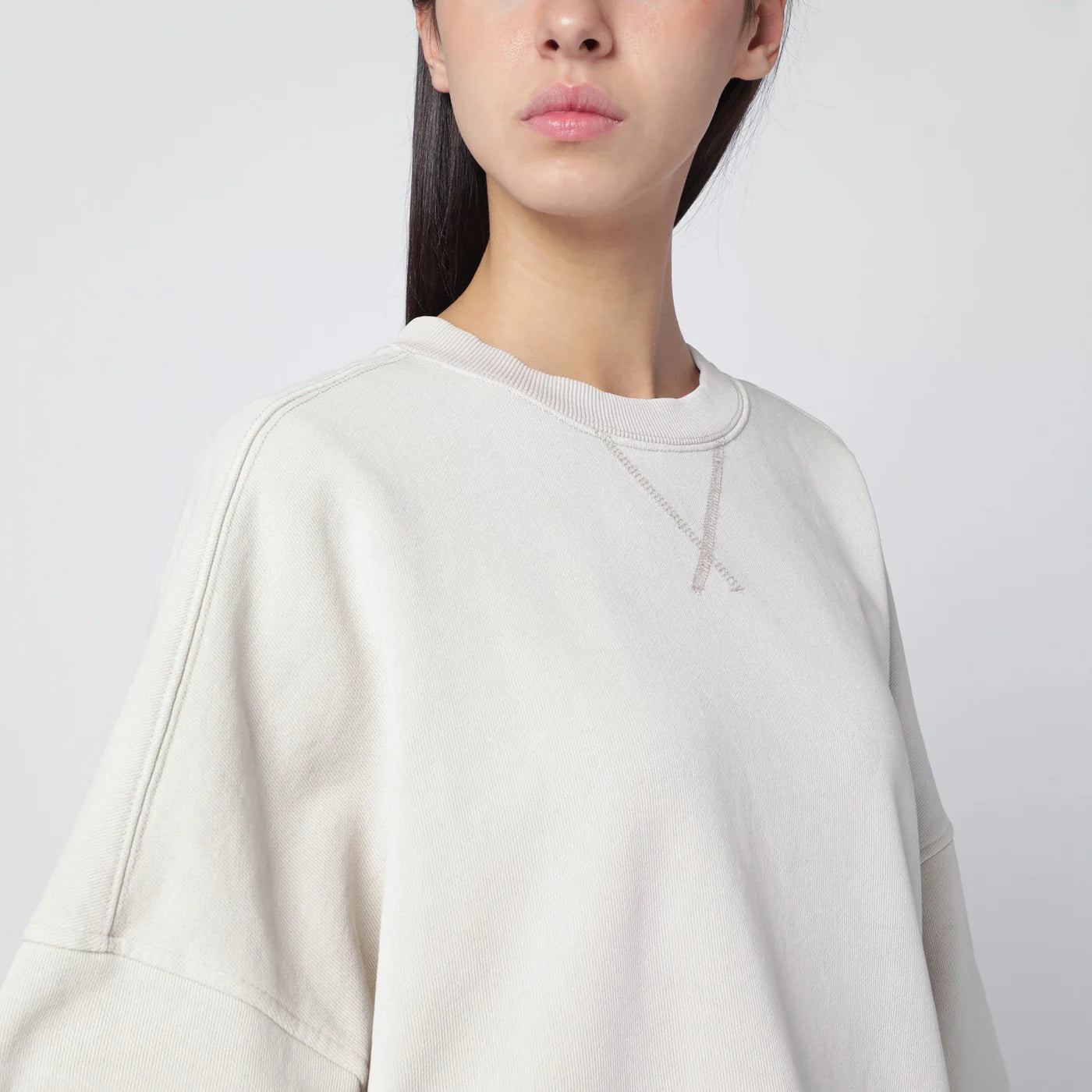 Entire Studios Oversized white crewneck sweatshirt