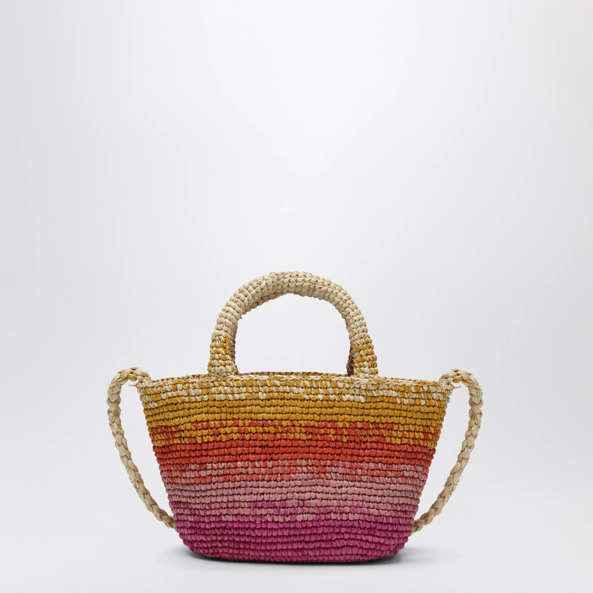 Manebí Mini Sunset Glow Panier bag in raffia