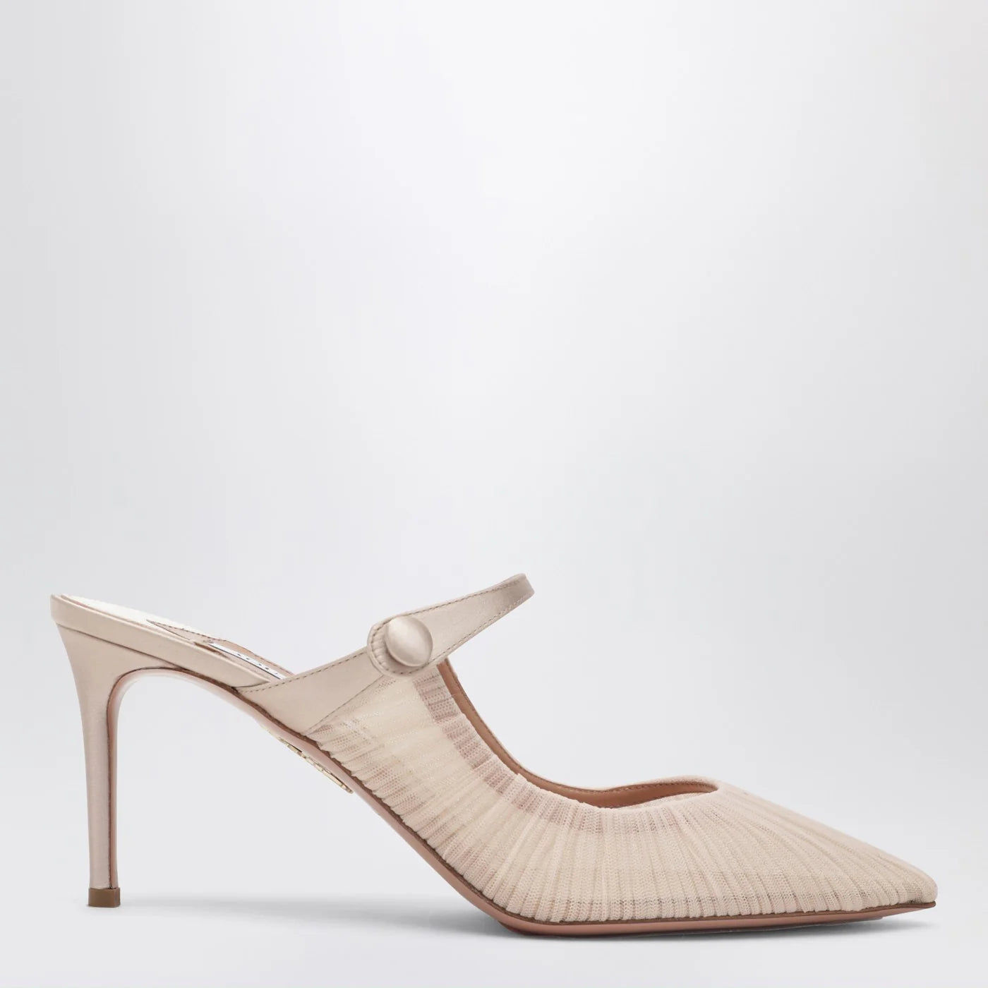 Aquazzura Voile Mule 75 powder pink