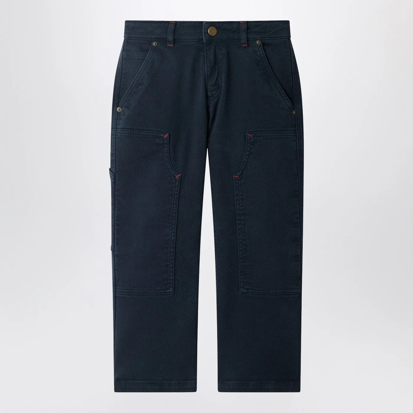 Bonpoint Ewann navy blue cotton trousers