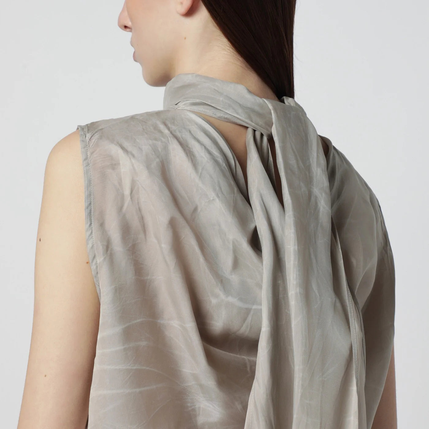 Our Legacy Grey Virtuous waxed cupro top