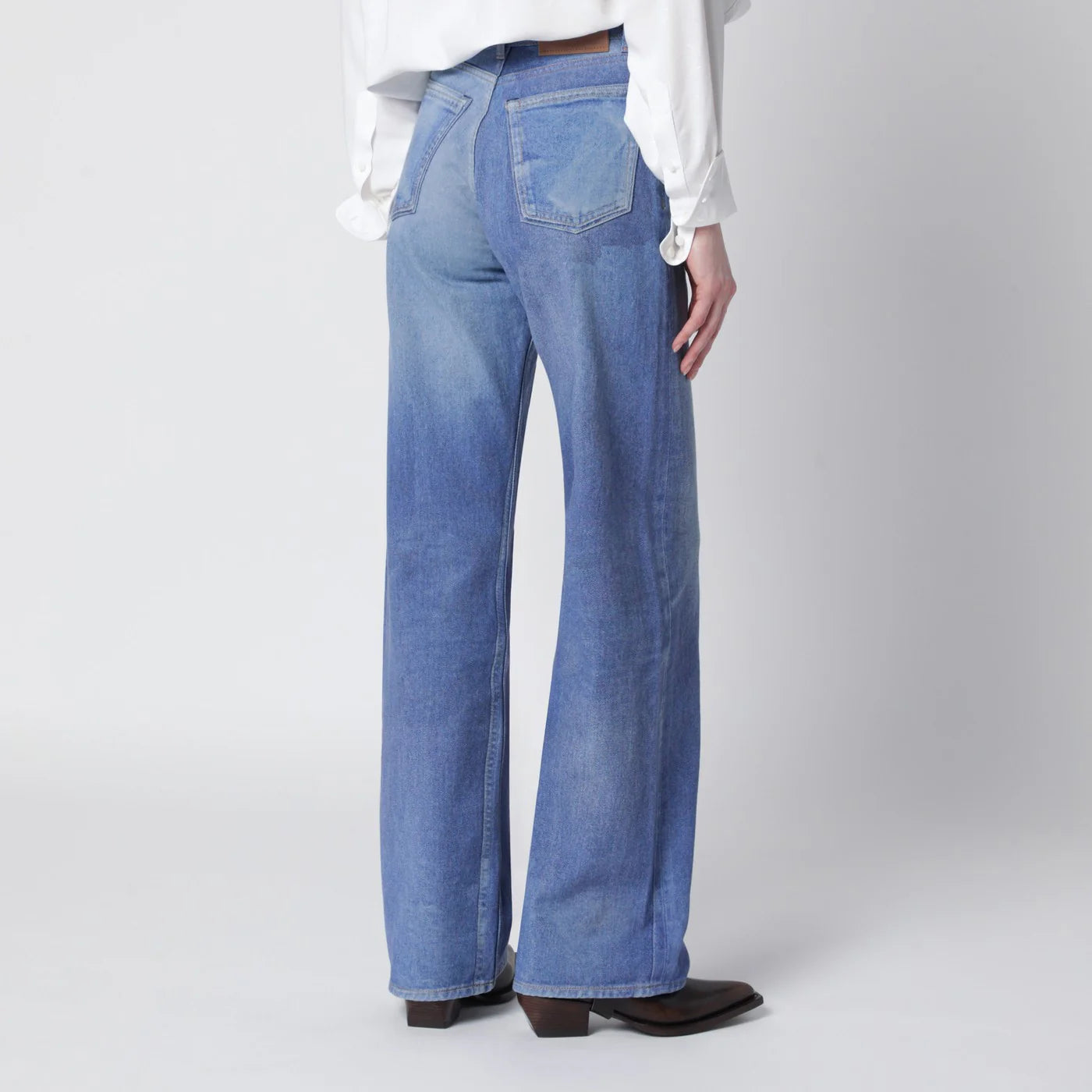 Our Legacy Wata Cut jeans with Aurora Blue digital print