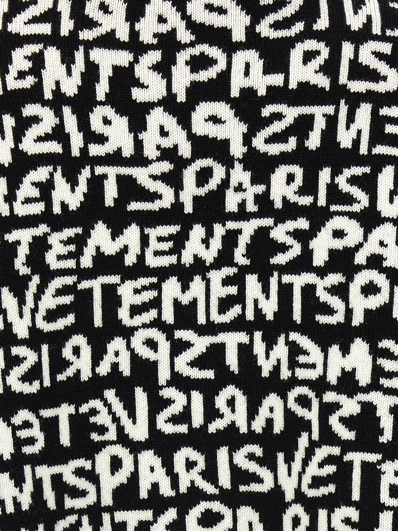 Vetements Paris Monogram Cropped Sweater
