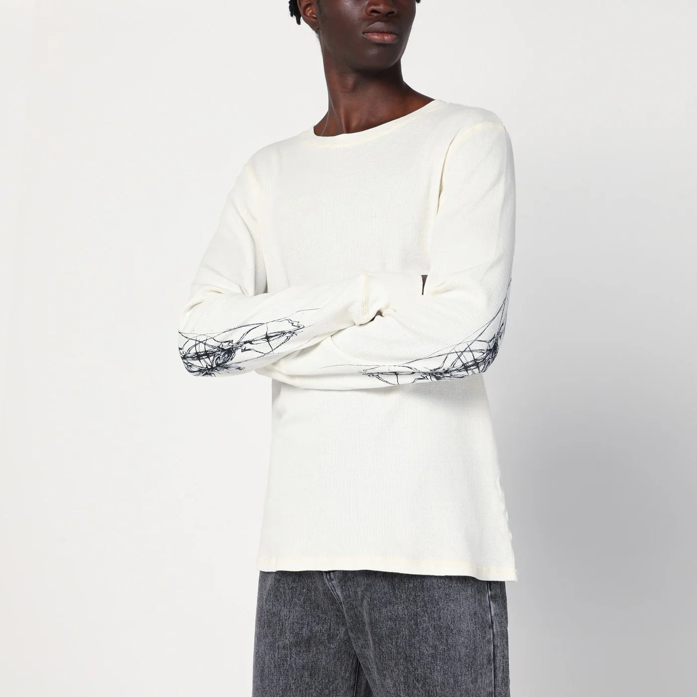 Basketcase Gallery White cotton crewneck sweater