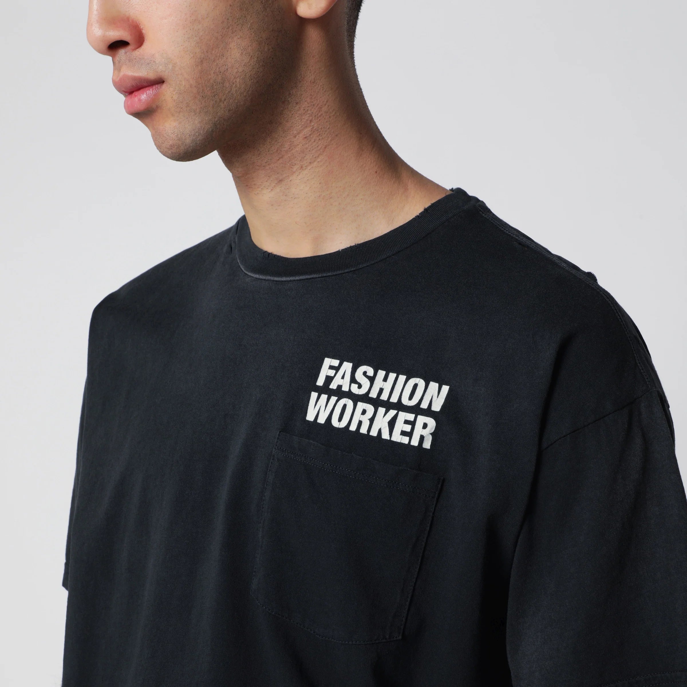 Willy Chavarria Black Fashion Worker T-shirt