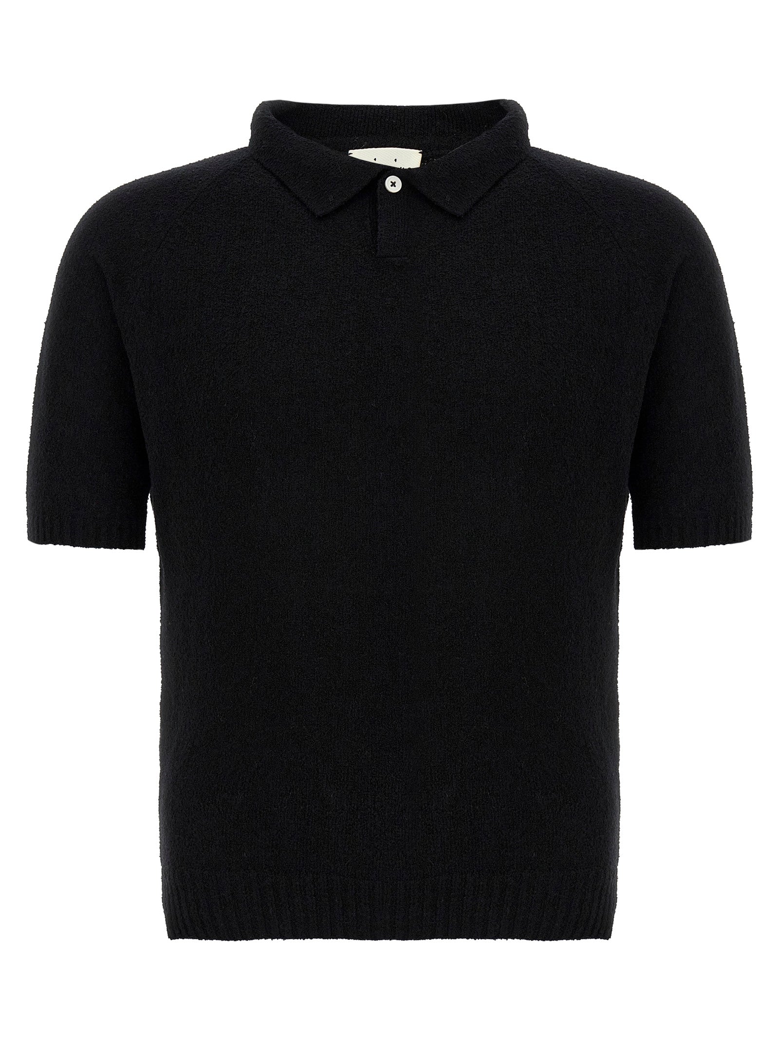 Ma'ry'ya Bouclé Cotton Polo Shirt