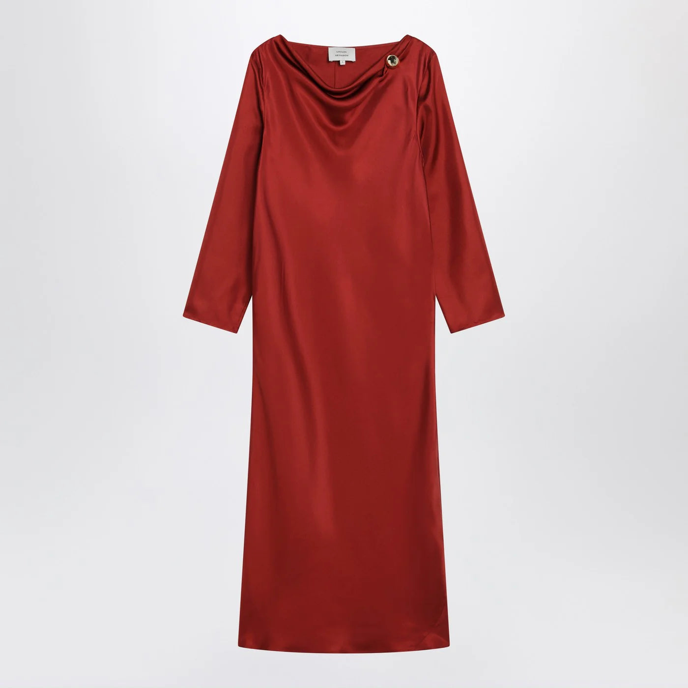 LouLou De Saison Zoya dress in red silk twill
